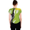 Cute Toucan Bird Cartoon Fly Yellow Green Black Animals Crew Neck Crop Top View2