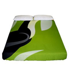 Cute Toucan Bird Cartoon Fly Yellow Green Black Animals Fitted Sheet (california King Size) by Mariart