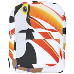 Cute Toucan Bird Cartoon Fly Full Print Backpack by Mariart