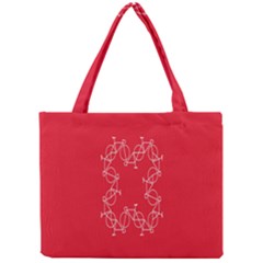 Cycles Bike White Red Sport Mini Tote Bag