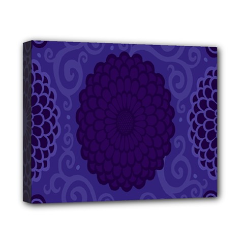 Flower Floral Sunflower Blue Purple Leaf Wave Chevron Beauty Sexy Canvas 10  X 8 