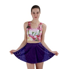 Flower Floral Sunflower Blue Purple Leaf Wave Chevron Beauty Sexy Mini Skirt