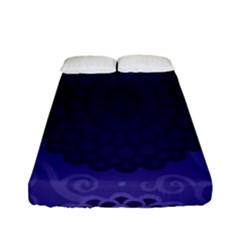 Flower Floral Sunflower Blue Purple Leaf Wave Chevron Beauty Sexy Fitted Sheet (full/ Double Size) by Mariart