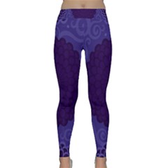 Flower Floral Sunflower Blue Purple Leaf Wave Chevron Beauty Sexy Classic Yoga Leggings