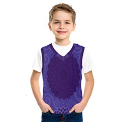 Flower Floral Sunflower Blue Purple Leaf Wave Chevron Beauty Sexy Kids  Sportswear by Mariart