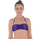 Flower Floral Sunflower Blue Purple Leaf Wave Chevron Beauty Sexy Halter Bandeau Bikini Top View1