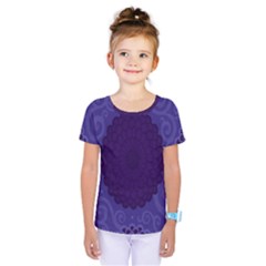 Flower Floral Sunflower Blue Purple Leaf Wave Chevron Beauty Sexy Kids  One Piece Tee