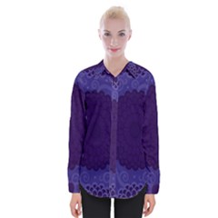 Flower Floral Sunflower Blue Purple Leaf Wave Chevron Beauty Sexy Womens Long Sleeve Shirt