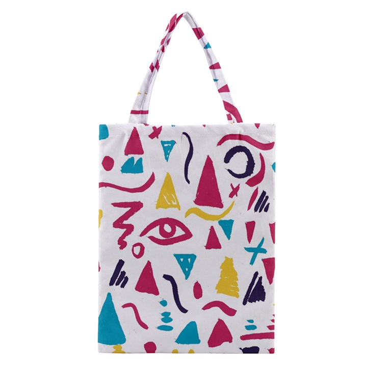 Eye Triangle Wave Chevron Red Yellow Blue Classic Tote Bag