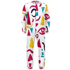 Eye Triangle Wave Chevron Red Yellow Blue Onepiece Jumpsuit (men)  by Mariart