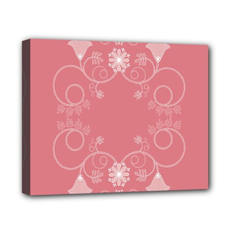 Flower Floral Leaf Pink Star Sunflower Canvas 10  X 8  by Mariart