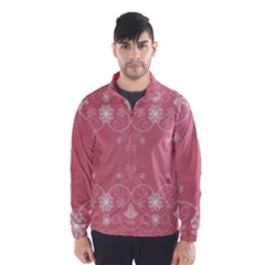 Flower Floral Leaf Pink Star Sunflower Wind Breaker (men) by Mariart