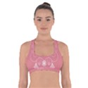 Flower Floral Leaf Pink Star Sunflower Cross Back Sports Bra View1