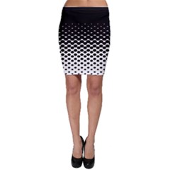 Gradient Circle Round Black Polka Bodycon Skirt by Mariart