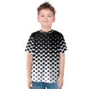 Gradient Circle Round Black Polka Kids  Cotton Tee View1