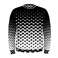 Gradient Circle Round Black Polka Men s Sweatshirt by Mariart