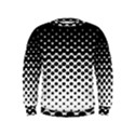 Gradient Circle Round Black Polka Kids  Sweatshirt View1