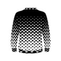 Gradient Circle Round Black Polka Kids  Sweatshirt View2