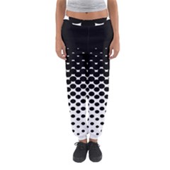 Gradient Circle Round Black Polka Women s Jogger Sweatpants by Mariart