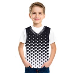 Gradient Circle Round Black Polka Kids  Sportswear