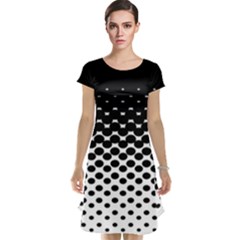 Gradient Circle Round Black Polka Cap Sleeve Nightdress by Mariart