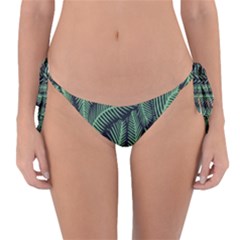 Coconut Leaves Summer Green Reversible Bikini Bottom