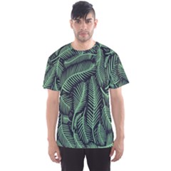 Coconut Leaves Summer Green Men s Sports Mesh Tee