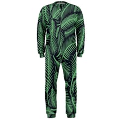 Coconut Leaves Summer Green Onepiece Jumpsuit (men) 