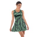 Coconut Leaves Summer Green Cotton Racerback Dress View1