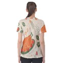 Happy Thanksgiving Chicken Bird Flower Floral Pumpkin Sunflower Women s Sport Mesh Tee View2