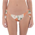 Happy Thanksgiving Chicken Bird Flower Floral Pumpkin Sunflower Reversible Bikini Bottom View1