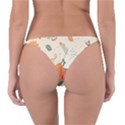 Happy Thanksgiving Chicken Bird Flower Floral Pumpkin Sunflower Reversible Bikini Bottom View2