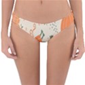 Happy Thanksgiving Chicken Bird Flower Floral Pumpkin Sunflower Reversible Hipster Bikini Bottoms View1