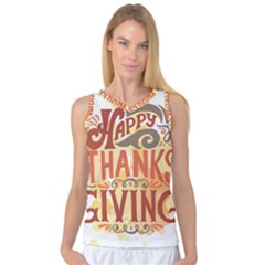 Happy Thanksgiving Sign Women s Basketball Tank Top