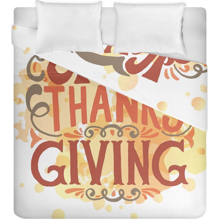 Happy Thanksgiving Sign Duvet Cover Double Side (King Size)