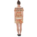 Happy Thanksgiving Sign Drop Hem Mini Chiffon Dress View2