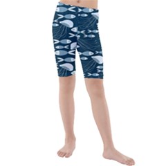 Jellyfish Fish Cartoon Sea Seaworld Kids  Mid Length Swim Shorts by Mariart