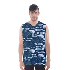 Jellyfish Fish Cartoon Sea Seaworld Men s Basketball Tank Top by Mariart