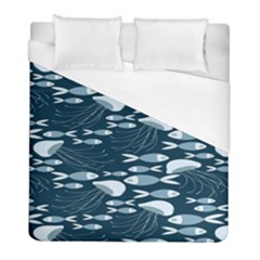 Jellyfish Fish Cartoon Sea Seaworld Duvet Cover (full/ Double Size)