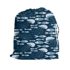 Jellyfish Fish Cartoon Sea Seaworld Drawstring Pouches (xxl) by Mariart