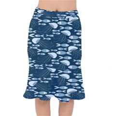 Jellyfish Fish Cartoon Sea Seaworld Mermaid Skirt by Mariart