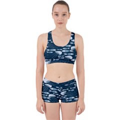 Jellyfish Fish Cartoon Sea Seaworld Work It Out Sports Bra Set by Mariart