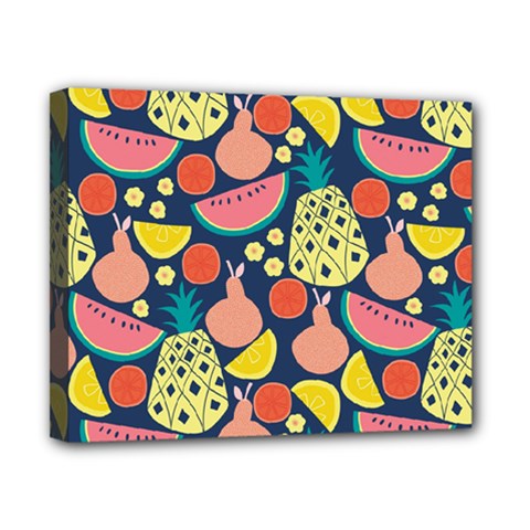 Fruit Pineapple Watermelon Orange Tomato Fruits Canvas 10  X 8  by Mariart