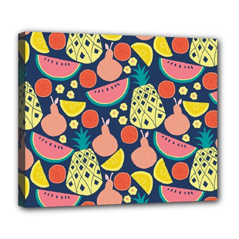 Fruit Pineapple Watermelon Orange Tomato Fruits Deluxe Canvas 24  X 20   by Mariart