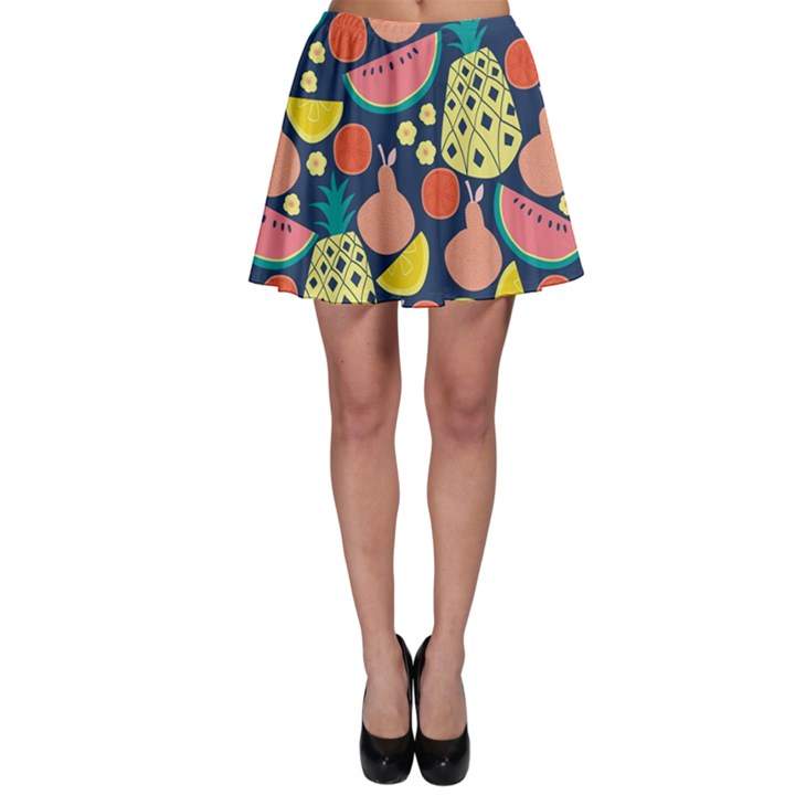 Fruit Pineapple Watermelon Orange Tomato Fruits Skater Skirt