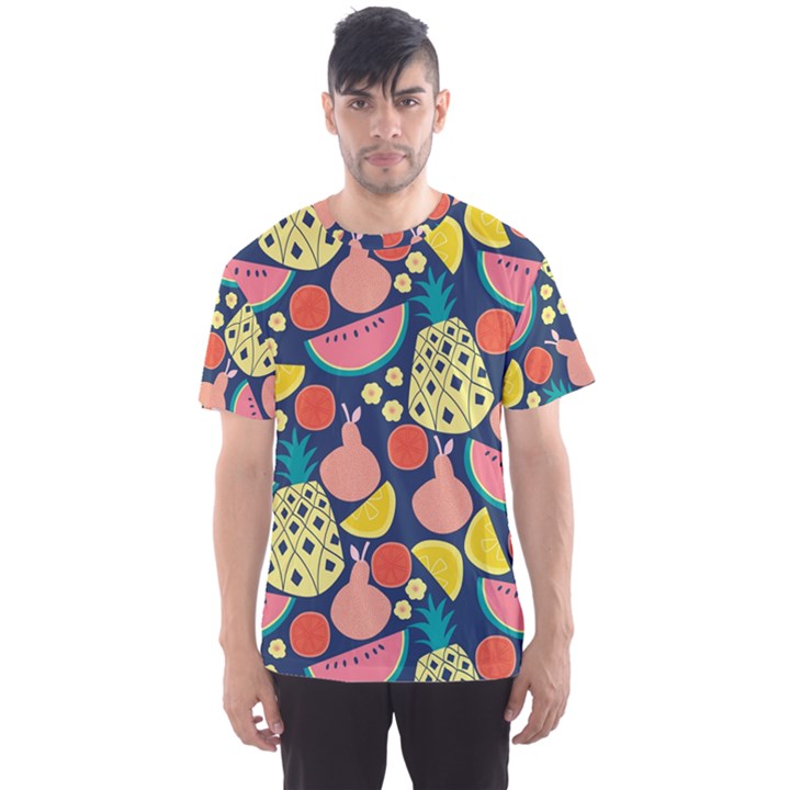 Fruit Pineapple Watermelon Orange Tomato Fruits Men s Sports Mesh Tee