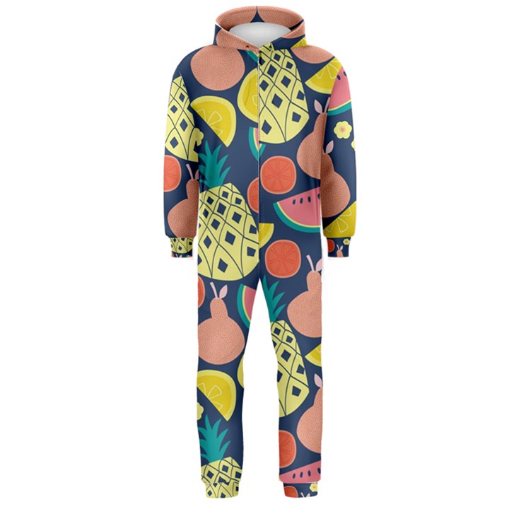 Fruit Pineapple Watermelon Orange Tomato Fruits Hooded Jumpsuit (Men) 