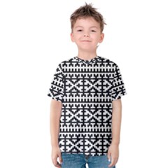 Model Traditional Draperie Line Black White Kids  Cotton Tee