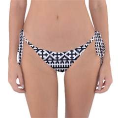 Model Traditional Draperie Line Black White Reversible Bikini Bottom by Mariart