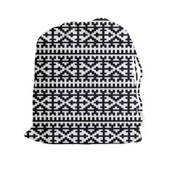 Model Traditional Draperie Line Black White Drawstring Pouches (xxl)